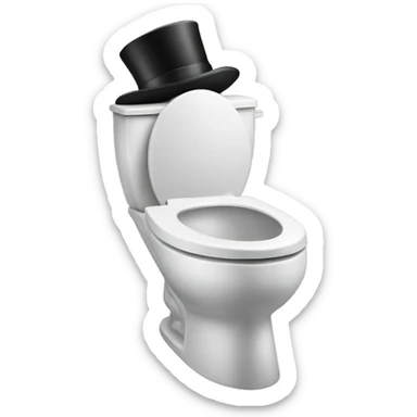 Skibidi toilet with a top hat  sticker