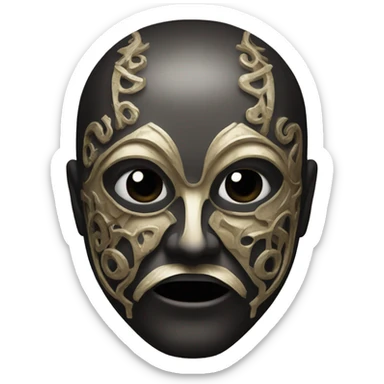 a man with a mask from a cult sticker