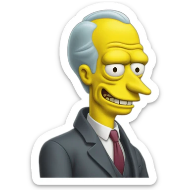 mr burns simpsons sticker