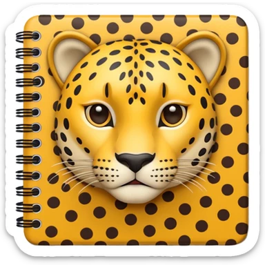 leopard patterned notebook sticker