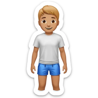 A man getting wet in the rain sticker