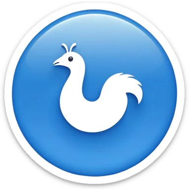 White tick in a blue circle  sticker