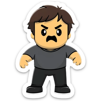 Jack Black with energetic expression sticker