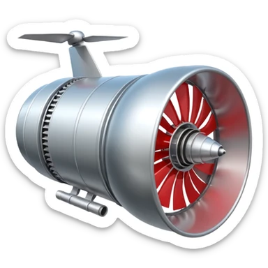 Generate a jet engine for the Russian drone "Geranium-3" sticker