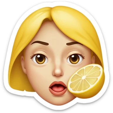 The “I Just Ate a Lemon” Expression – Lips pursed tightly, eyes squinting, head slightly recoiling sticker