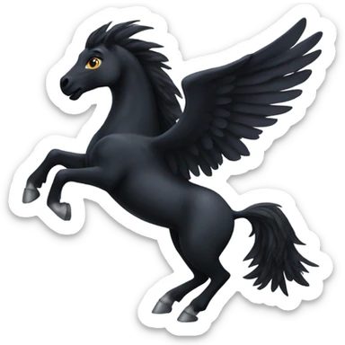 Black pegaso sticker