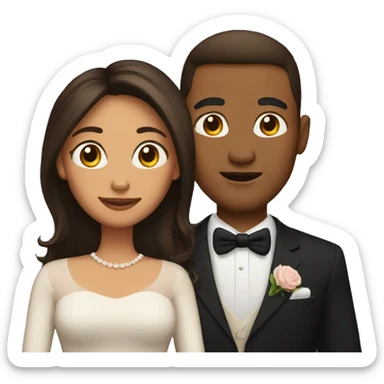 a mixed married couple sticker