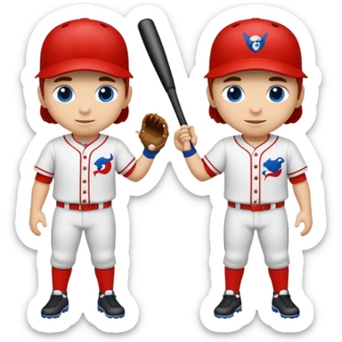 quiero dos equipos enemigos de baseball  sticker