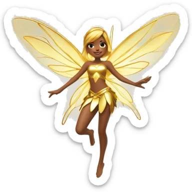 Winx fairies with golden wings sticker
