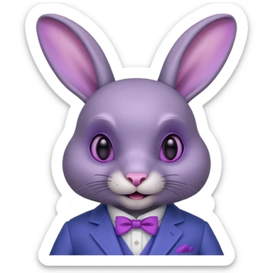 Bonnie es un conejo animatrónico de color índigo con ojos magenta. El color de su hocico, panza y el interior de sus orejas es un color lavanda.Tiene orejas largas articuladas e tiene dientes redondos y carece de cejas.Su traje parece estar hecho de un material metálico. haz solo su cabeza sticker