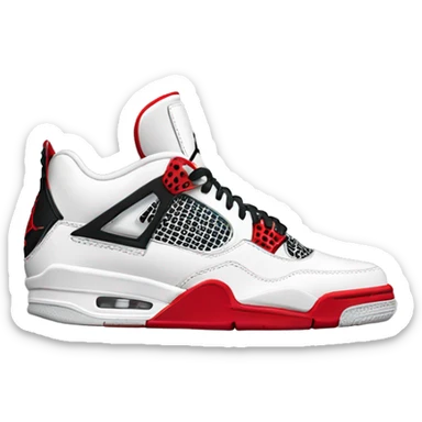 a pair of jordan 4 sticker