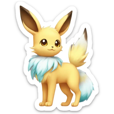 Colorful Kawaii Eeveelution-Cute-Pokémon-fusion full body sticker