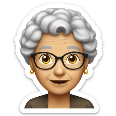 old women beautiful sticker