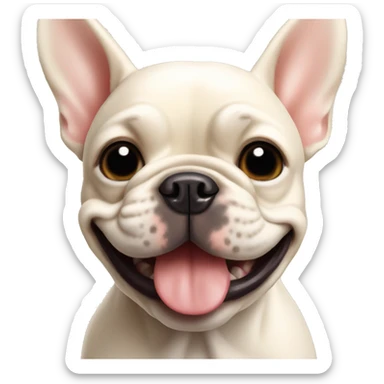 Cream French bulldog happy sticker