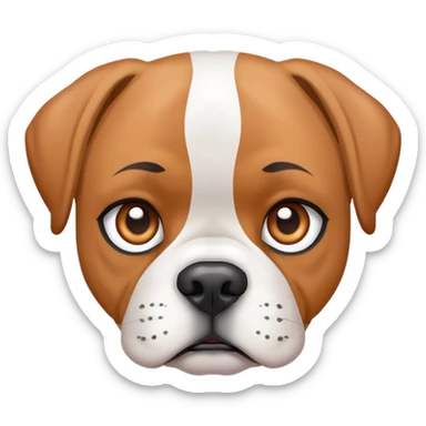 White boxer face with heterochromia sticker