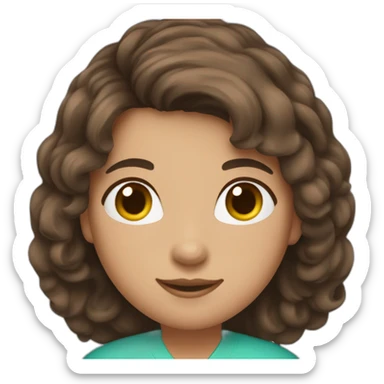 Infirmière 👩🏻‍⚕️ cheveux brun sticker