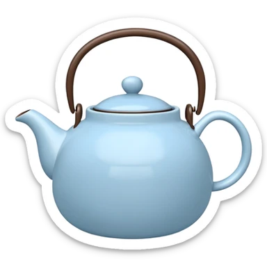 cute pastel blue teapot sticker