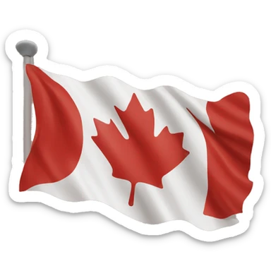 plain canadian flag, not waving sticker