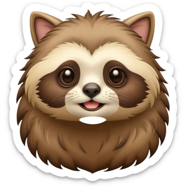 A un gato con una mezcla de un perezoso?  sticker