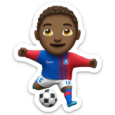 Crystal Palace football player scoring a goal sticker