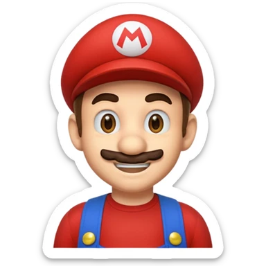 Super mario make the shirt red sticker