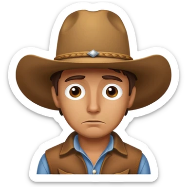 Sad cowboy  sticker
