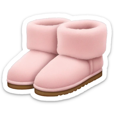 fuzzy slippers uggs light pink sticker