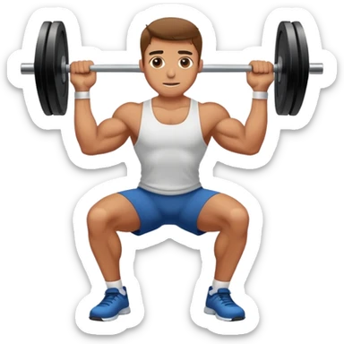person lifting weights in a gym sticker
