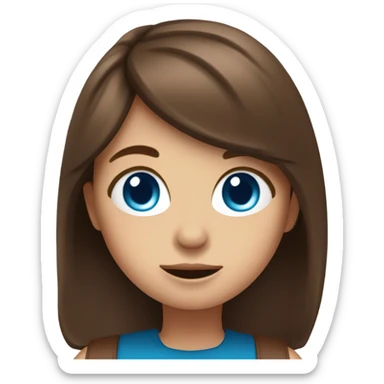 Chugging dr pepper Brown hair girl blue eyes sticker