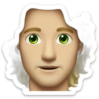 generate a blonde man with green eyes if you want to deviate and be free sticker