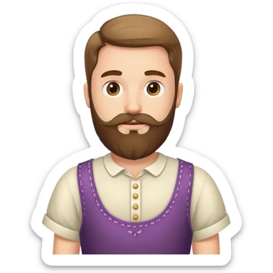 Man with a beard in a dress  sticker
