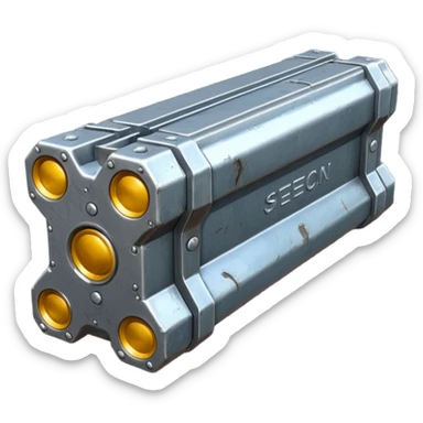 Clean metal beam, unweathered steel, no rust, no damage, sci-fi industrial style, smooth surfaces, high-quality PBR game asset, detailed but clean sticker