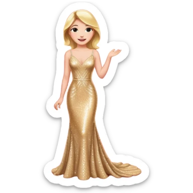 Charming, magnetic, center of attention without even trying. woman superstar in the spotlight on the red carpet
more dinamic emoji  sticker