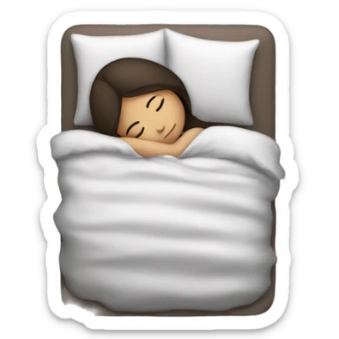 Brunette girl sleeping sticker