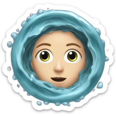 Adele trapped in a whirlpool in the Mariana trench sticker