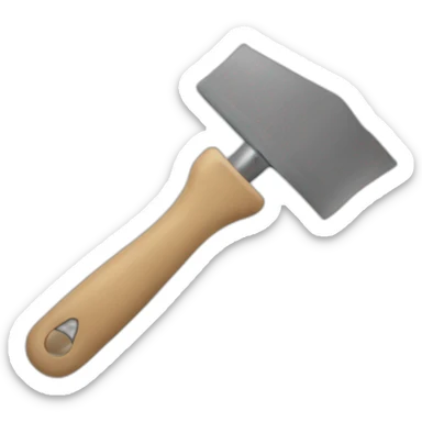 scraper tool in cat hands sticker