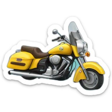 Une moto dans une piscine sticker