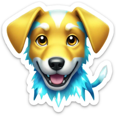 Colorful Shiny Electric Dog Pokémon sticker