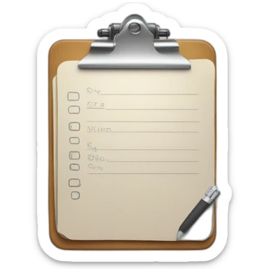 clipboard with prompt written on it sticker