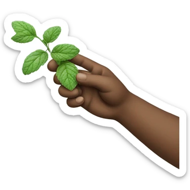 A hobo offering a mint sticker