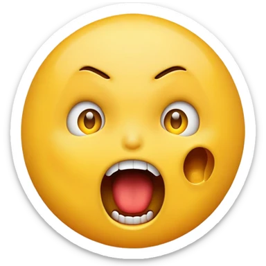 Make a screaming emoji sticker