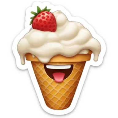 The weekend eatice cream sticker