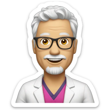 zumba white-skin professor sticker