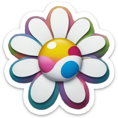 takashi murakami flower sticker