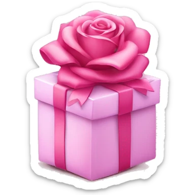 Cadeau sur girlande rose sticker