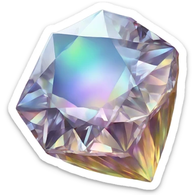 56-carat iridescent diamond crystal cluster sticker