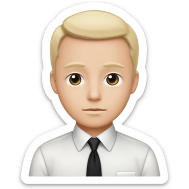 white shirt & black tie sticker