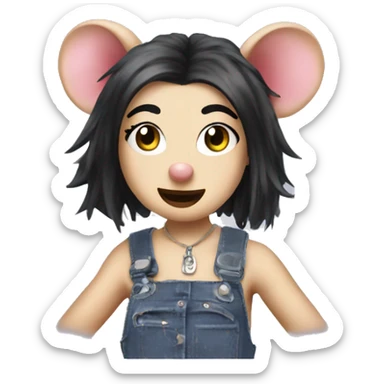 a charli xcx brat summer themed rat that looks cool and like a rat sticker