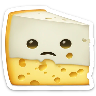 Irish cheese with hidden face sticker