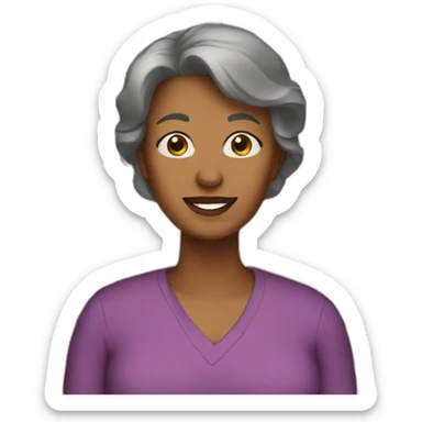 56 year old brown mom sticker